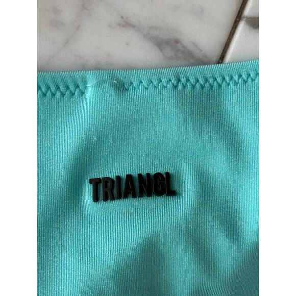 Triangl string bikini blue turquoise triangle top bottom XS - Picture 4 of 13